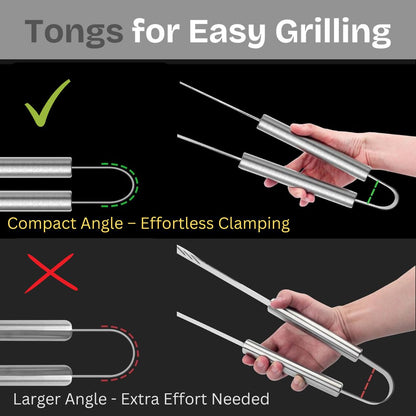 Tongs For Easy Grilling